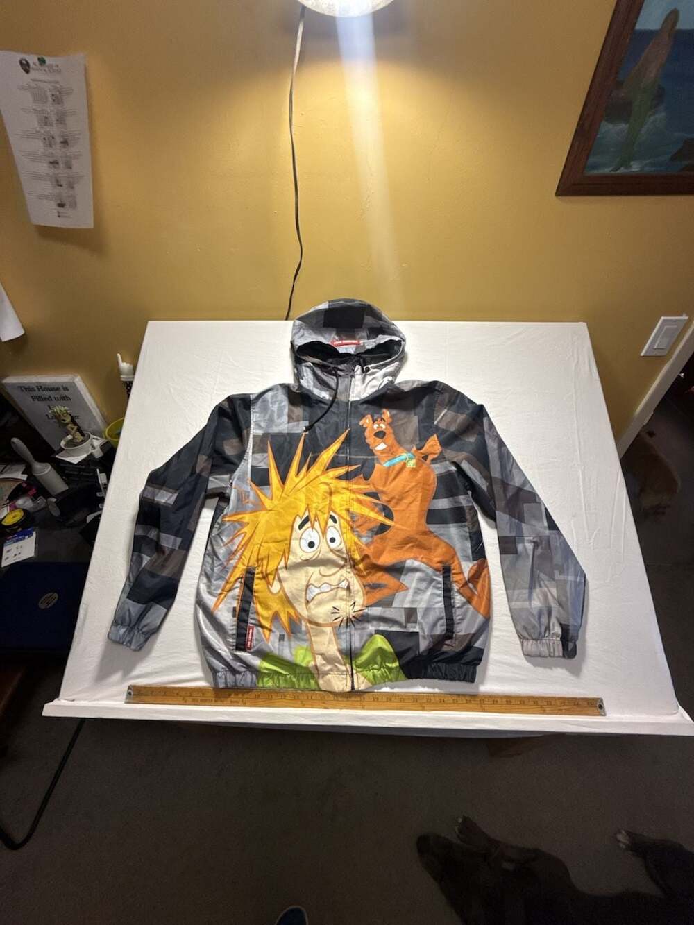 Members Only Scooby-Doo Windbreaker Jacket Size L AOP Shaggy